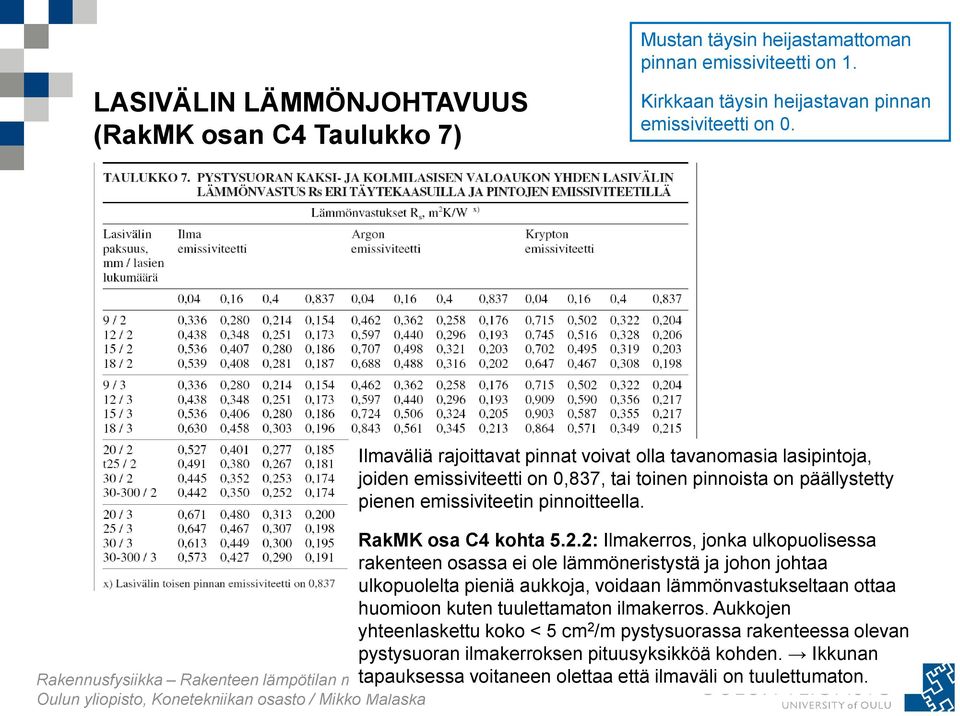 RakMK osa C4 kohta 5.2.