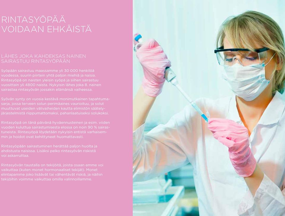Syövän synty on vuosia kestävä monimutkainen tapahtumasarja, jossa terveen solun perimäaines vaurioituu, ja solut muuttuvat useiden välivaiheiden kautta elimistön säätelyjärjestelmistä