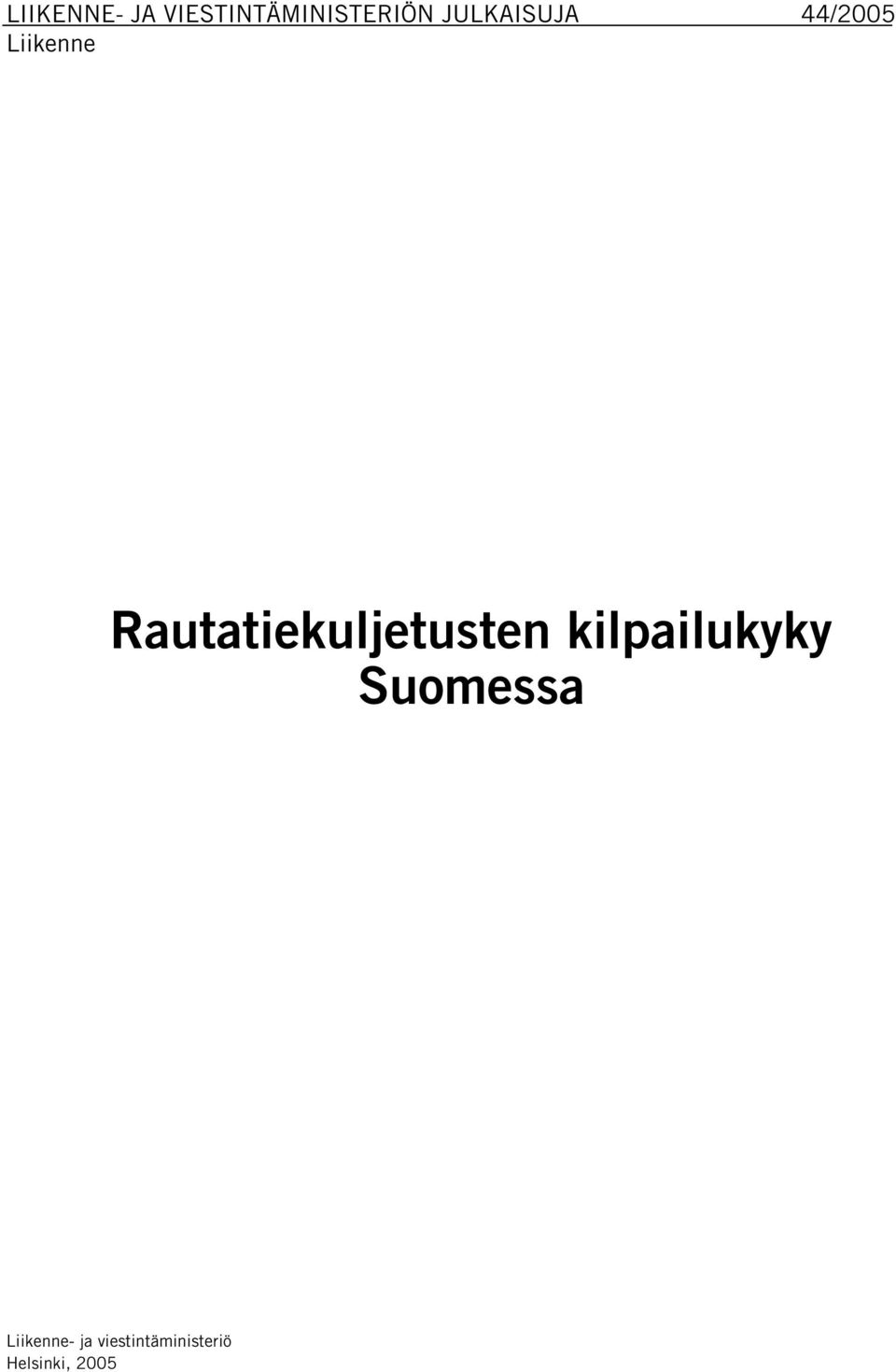 Rautatiekuljetusten kilpailukyky