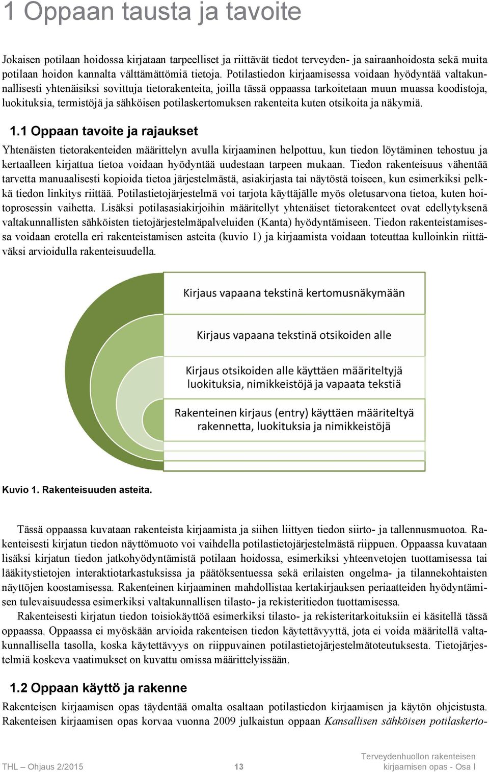 sähköisen potilaskertomuksen rakenteita kuten otsikoita ja näkymiä. 1.