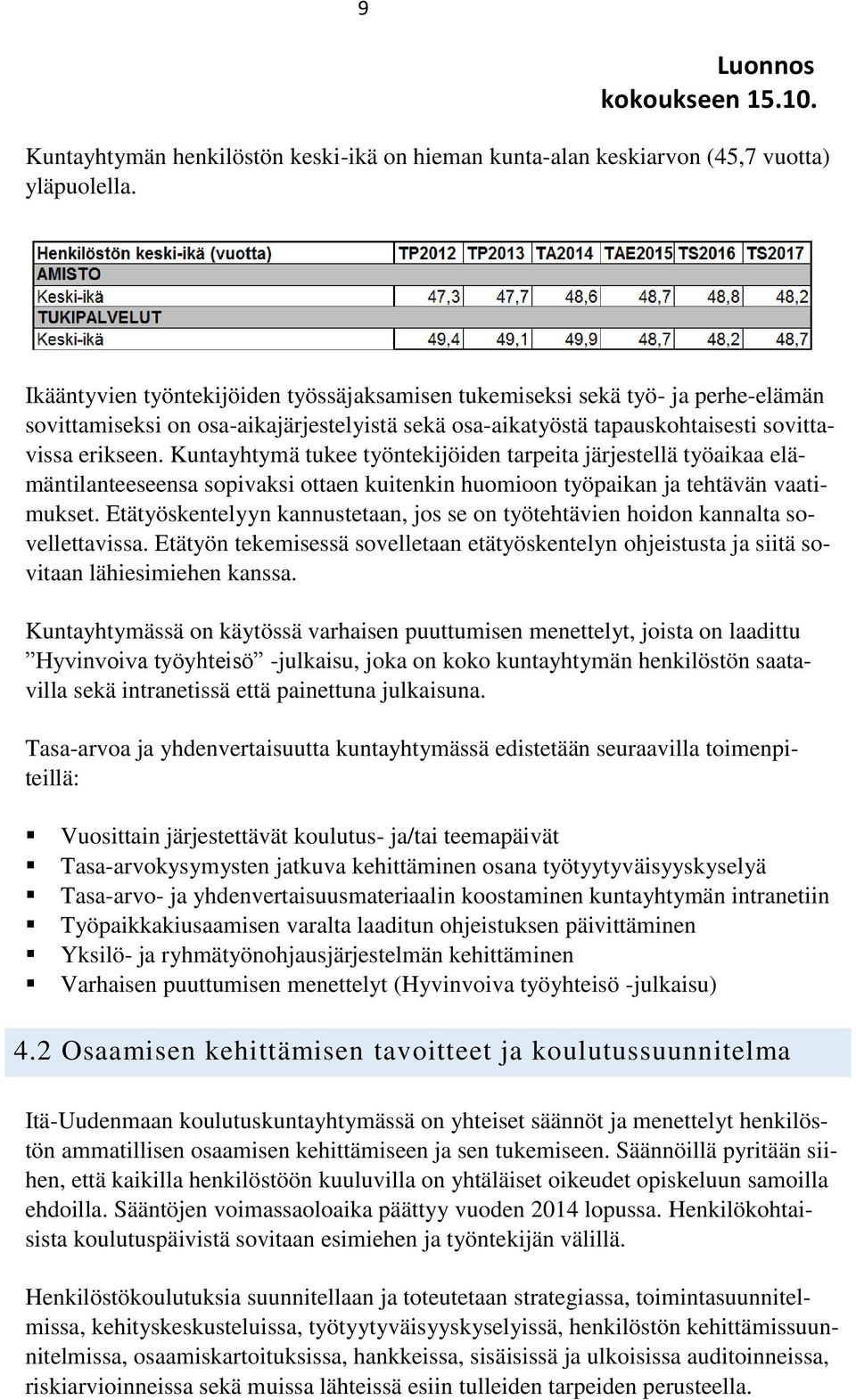 Kuntayhtymä tukee työntekijöiden tarpeita järjestellä työaikaa elämäntilanteeseensa sopivaksi ottaen kuitenkin huomioon työpaikan ja tehtävän vaatimukset.