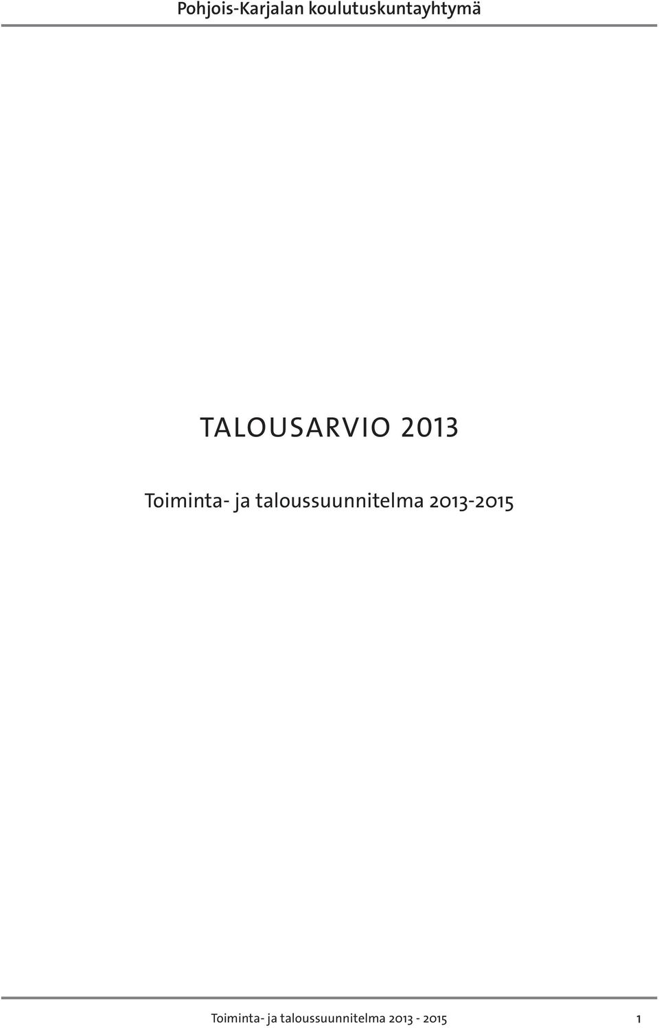 taloussuunnitelma -