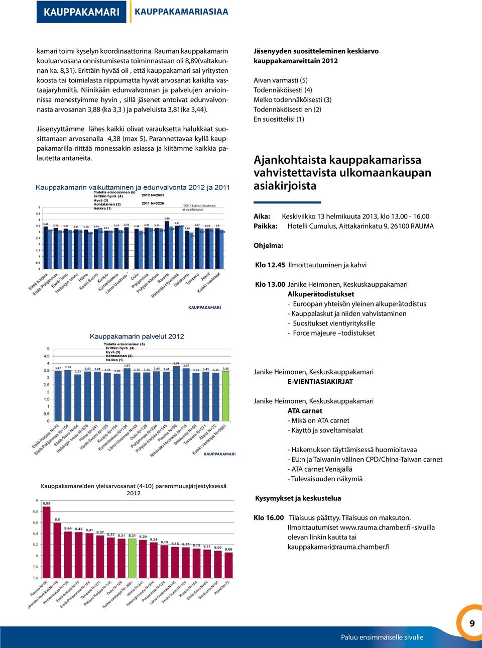 Niinikään edunvalvonnan ja palvelujen arvioinnissa menestyimme hyvin, sillä jäsenet antoivat edunvalvonnasta arvosanan 3,88 (ka 3,3 ) ja palveluista 3,81(ka 3,44).