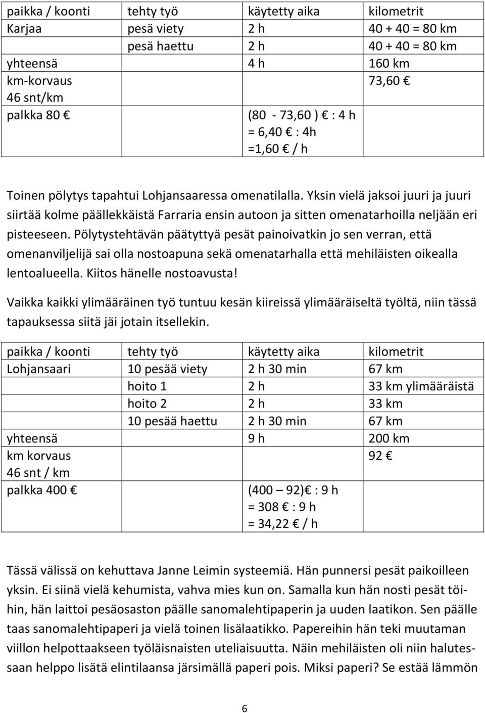 Yksin vielä jaksoi juuri ja juuri siirtää kolme päällekkäistä Farraria ensin autoon ja sitten omenatarhoilla neljään eri pisteeseen.