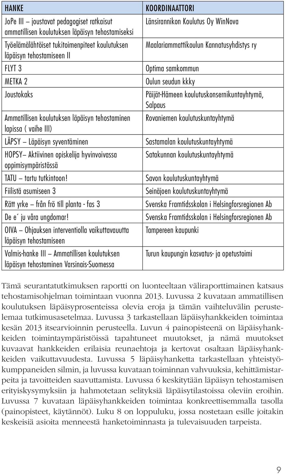 Fiilistä asumiseen 3 Rätt yrke från frö till planta - fas 3 De e ju våra ungdomar!