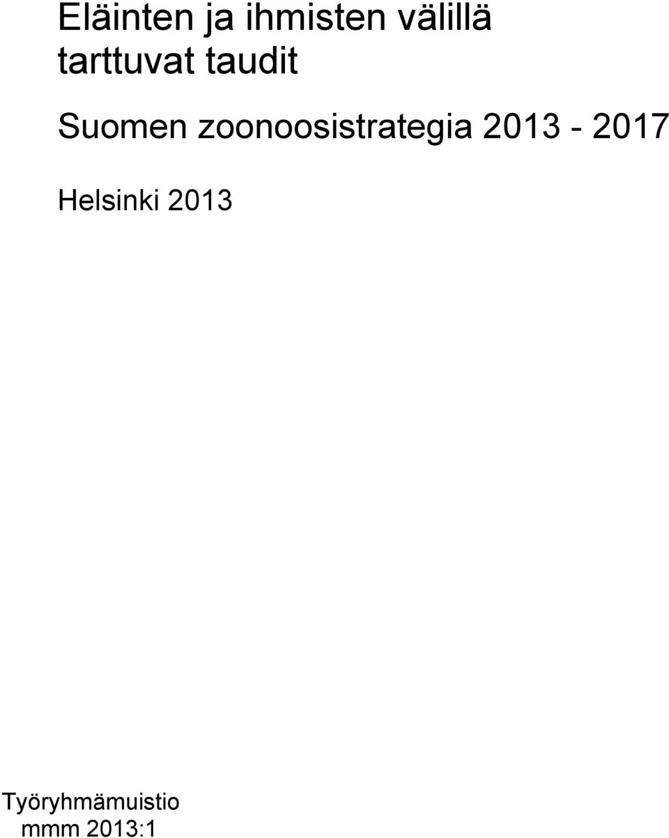 zoonoosistrategia 2013-2017