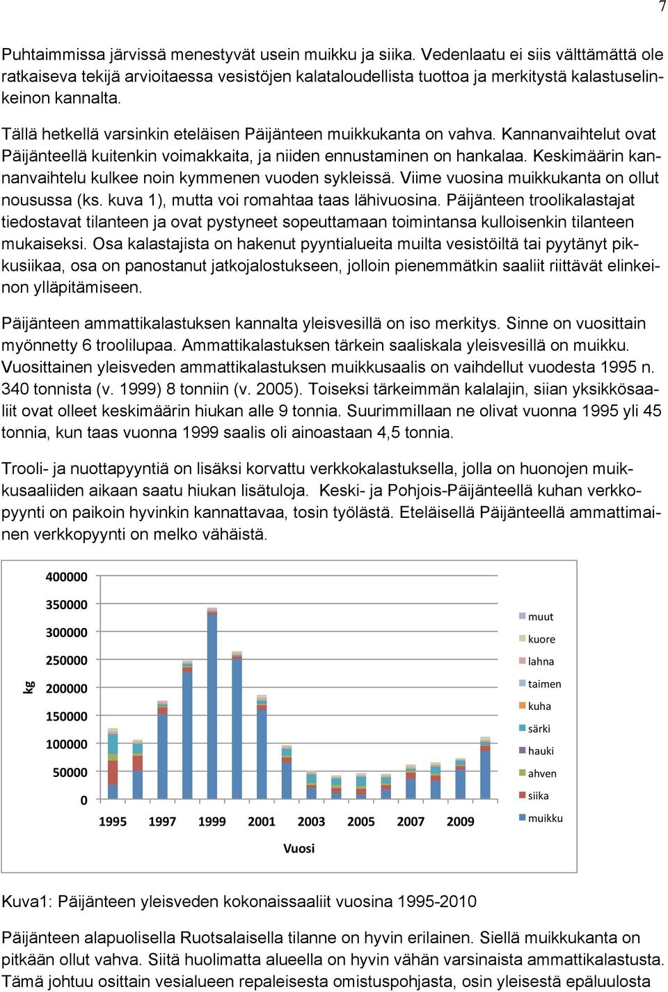 Tällä hetkellä varsinkin eteläisen Päijänteen muikkukanta on vahva. Kannanvaihtelut ovat Päijänteellä kuitenkin voimakkaita, ja niiden ennustaminen on hankalaa.