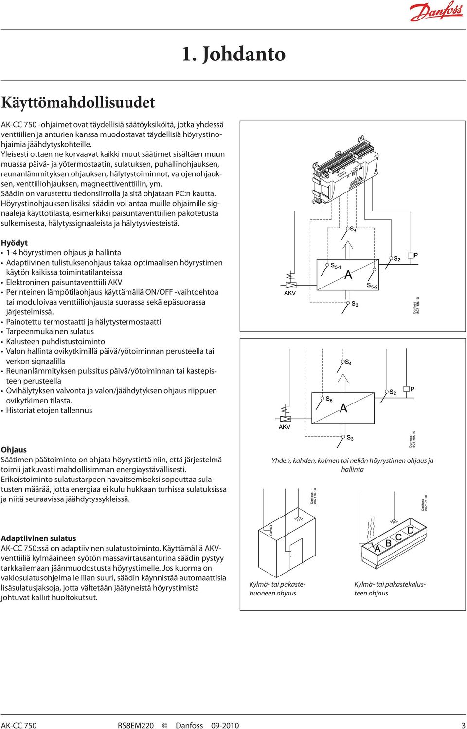 venttiiliohjauksen, magneettiventtiilin, ym. Säädin on varustettu tiedonsiirrolla ja sitä ohjataan PC:n kautta.