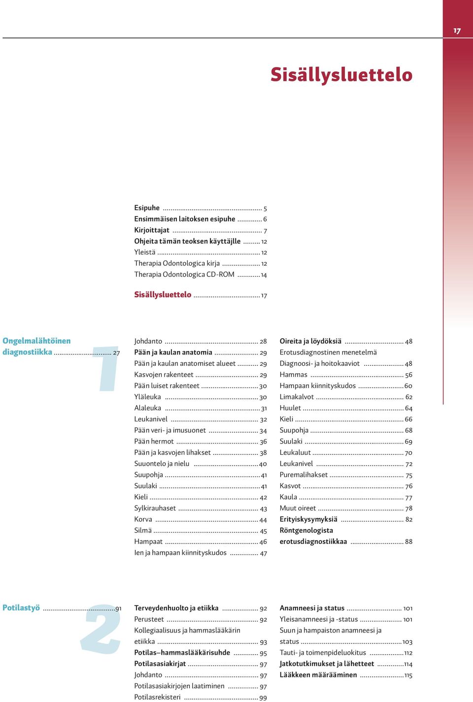 .. 30 Alaleuka... 31 Leukanivel... 32 Pään veri- ja imusuonet... 34 Pään hermot... 36 Pään ja kasvojen lihakset... 38 Suuontelo ja nielu... 40 Suupohja... 41 Suulaki... 41 Kieli... 42 Sylkirauhaset.
