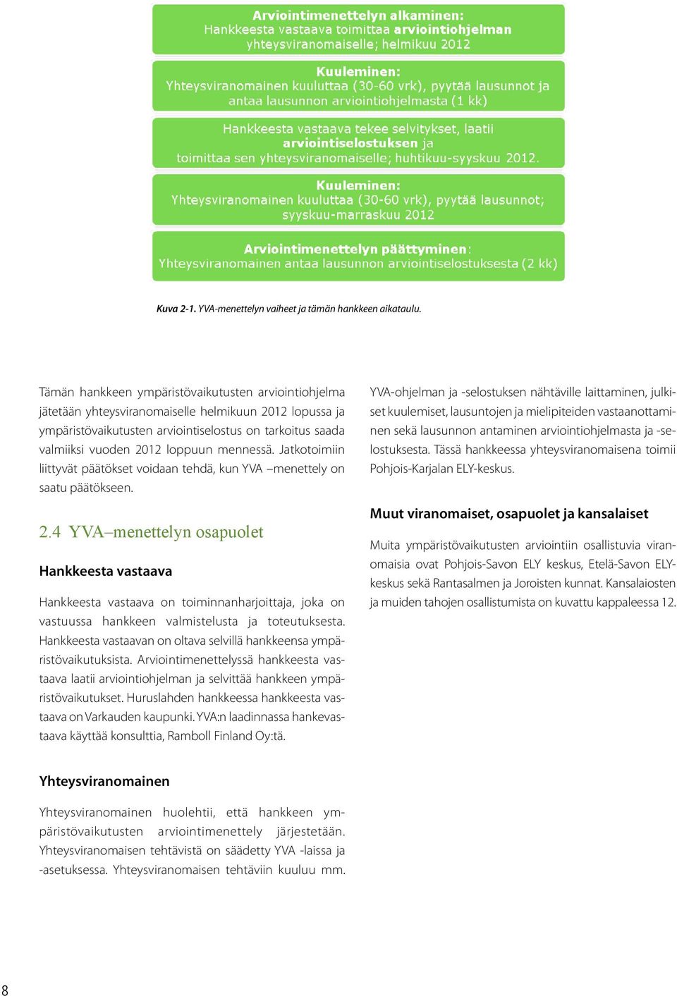 mennessä. Jatkotoimiin liittyvät päätökset voidaan tehdä, kun YVA menettely on saatu päätökseen. 2.