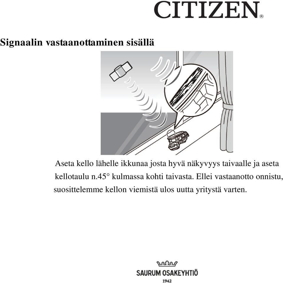 kellotaulu n.45 kulmassa kohti taivasta.