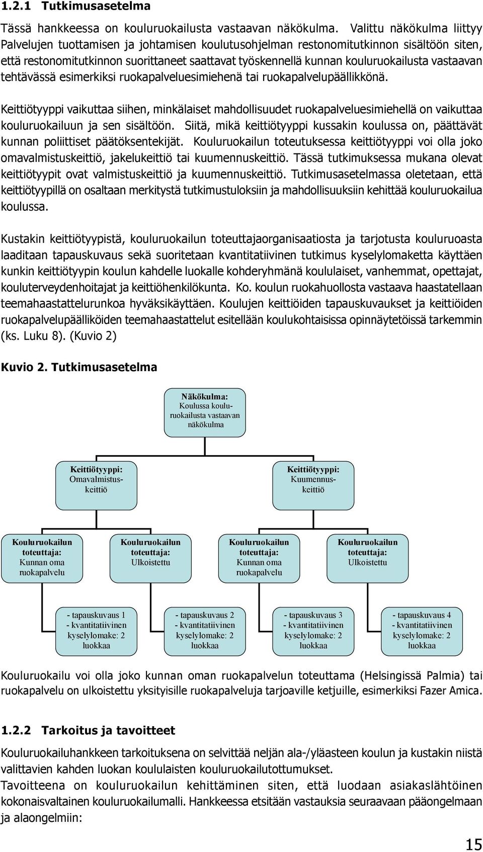 vastaavan tehtävässä esimerkiksi ruokapalveluesimiehenä tai ruokapalvelupäällikkönä.