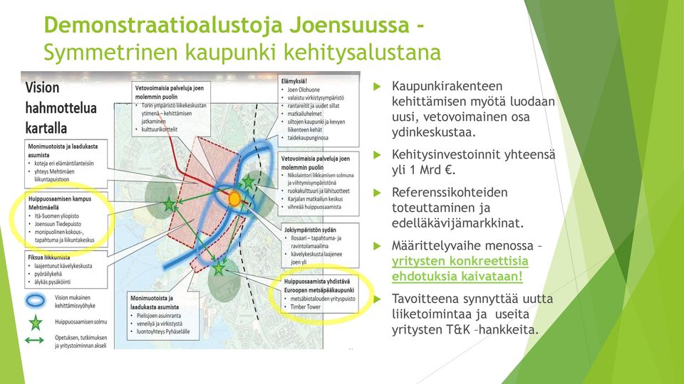 Kehitysinvestoinnit yhteensä yli 1 Mrd. Referenssikohteiden toteuttaminen ja edelläkävijämarkkinat.