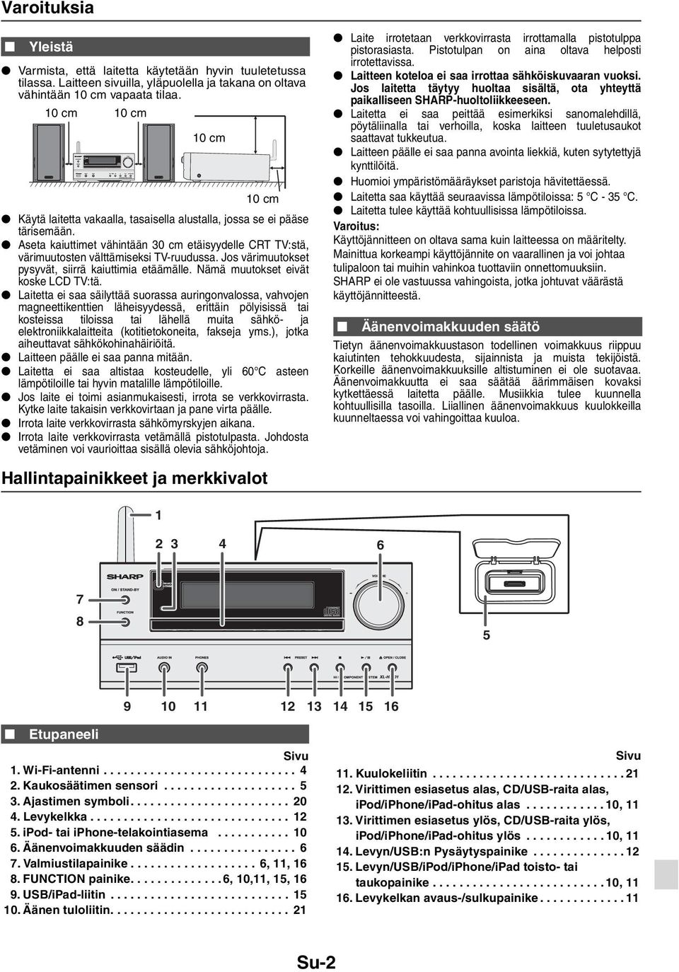 Jos värimuutokset pysyvät, siirrä kaiuttimia etäämälle. Nämä muutokset eivät koske LCD TV:tä.