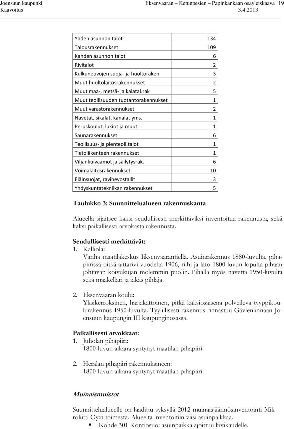 1 Peruskoulut, lukiot ja muut 1 Saunarakennukset 6 Teollisuus- ja pienteoll.talot 1 Tietoliikenteen rakennukset 1 Viljankuivaamot ja säilytysrak.