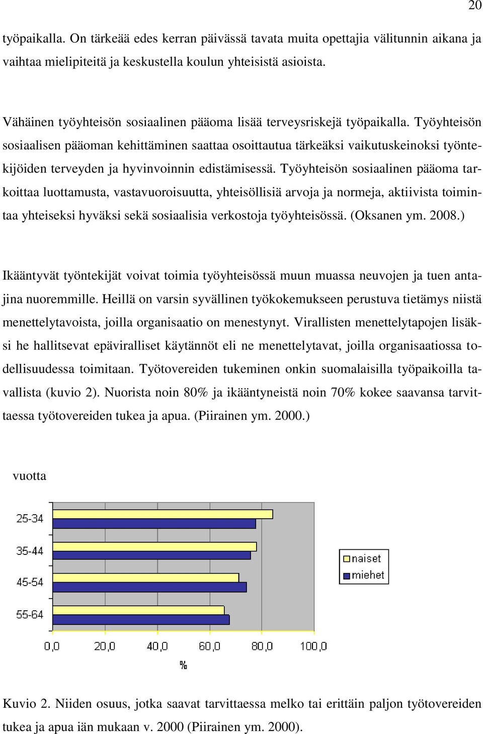 Työyhteisön sosiaalisen pääoman kehittäminen saattaa osoittautua tärkeäksi vaikutuskeinoksi työntekijöiden terveyden ja hyvinvoinnin edistämisessä.