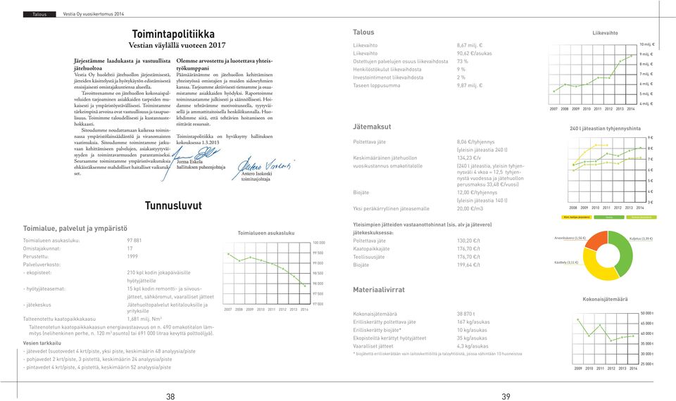 Toimintamme tärkeimpinä arvoina ovat vastuullisuus ja tasapuolisuus. Toimimme taloudellisesti ja kustannustehokkaasti.