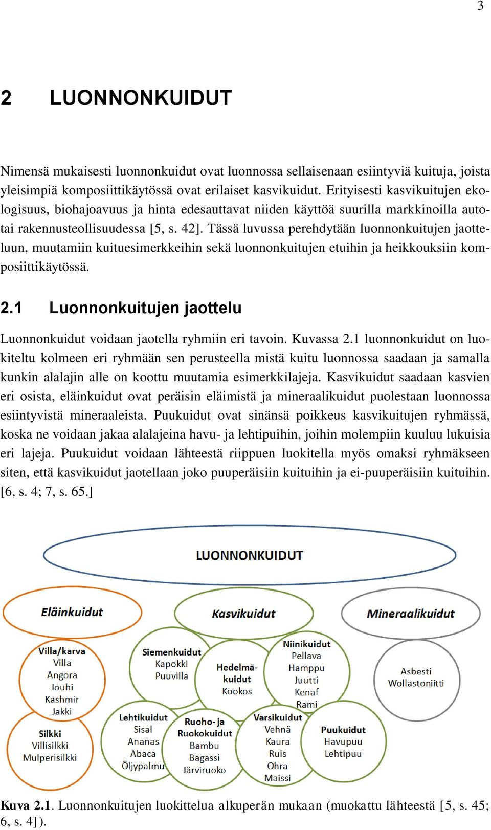 Tässä luvussa perehdytään luonnonkuitujen jaotteluun, muutamiin kuituesimerkkeihin sekä luonnonkuitujen etuihin ja heikkouksiin komposiittikäytössä. 2.