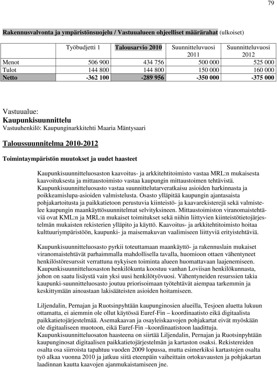 Toimintaympäristön muutokset ja uudet haasteet Kaupunkisuunnitteluosaston kaavoitus- ja arkkitehtitoimisto vastaa MRL:n mukaisesta kaavoituksesta ja mittaustoimisto vastaa kaupungin mittaustoimen