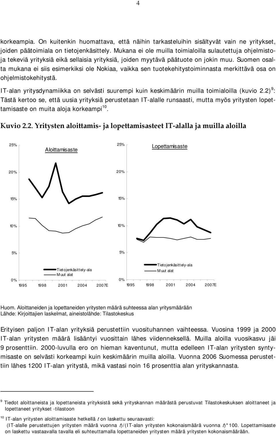 Suomen osalta mukana ei siis esimerkiksi ole Nokiaa, vaikka sen tuotekehitystoiminnasta merkittävä osa on ohjelmistokehitystä.