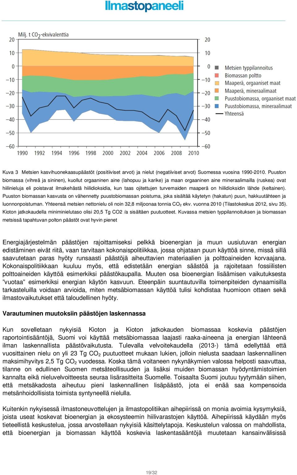 ojitettujen turvemaiden maaperä on hiilidioksidin lähde (keltainen).