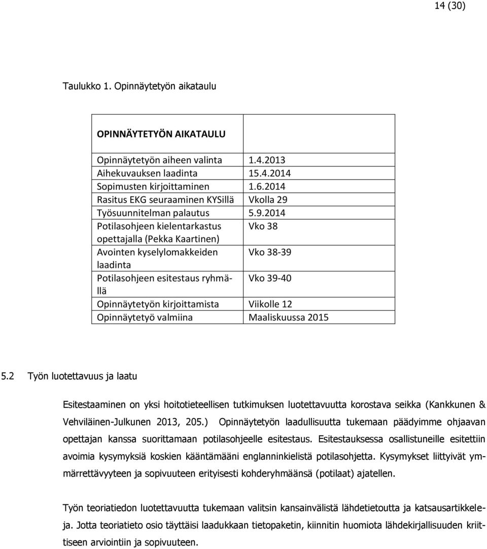 Työsuunnitelman palautus 5.9.