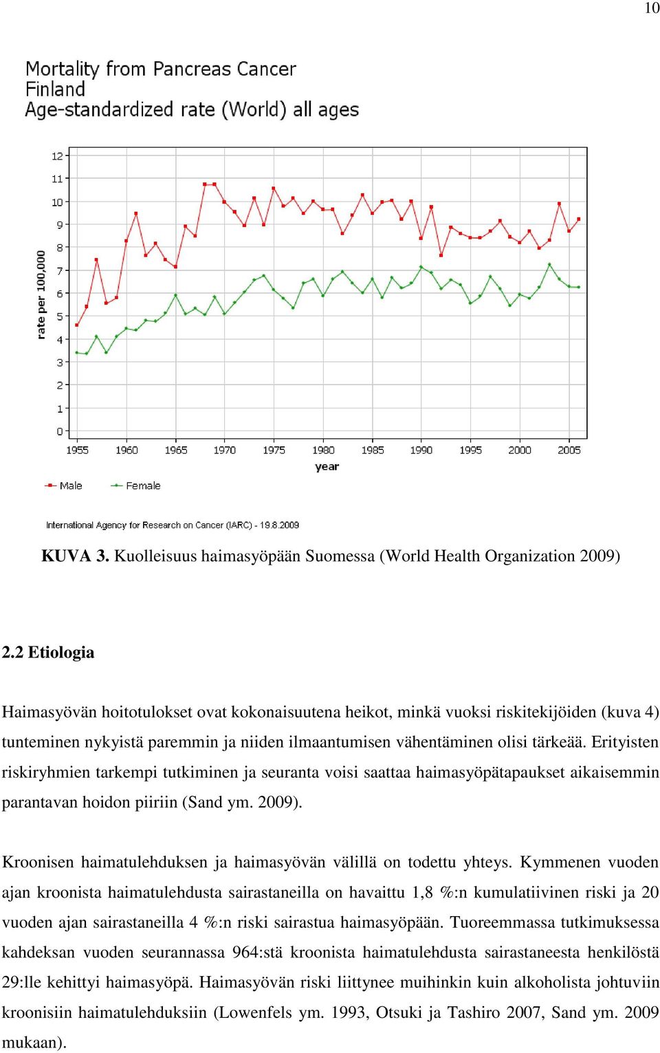 Erityisten riskiryhmien tarkempi tutkiminen ja seuranta voisi saattaa haimasyöpätapaukset aikaisemmin parantavan hoidon piiriin (Sand ym. 2009).