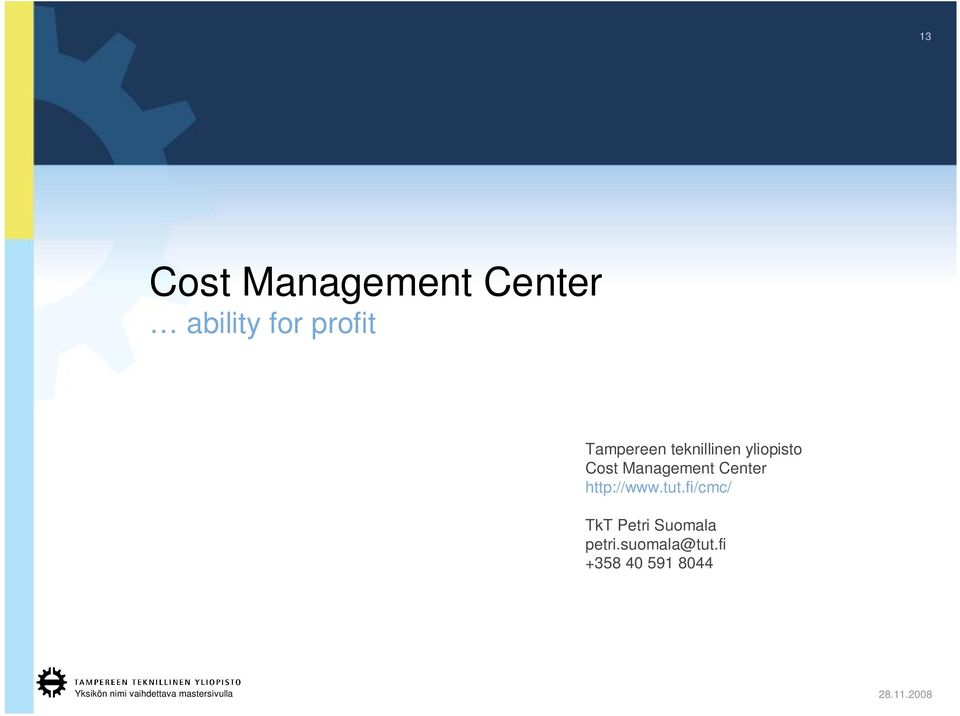 Management Center http://www.tut.