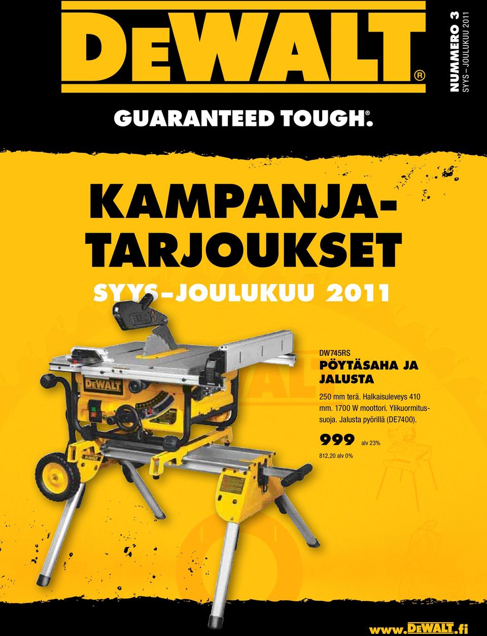 Halkaisuleveys 410 mm. 1700 W moottori. Ylikuormitussuoja.