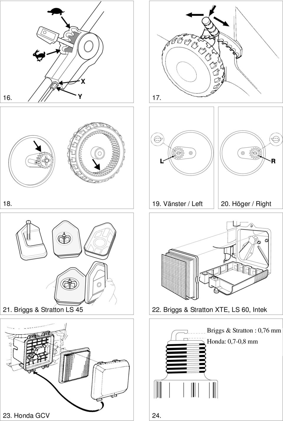 Briggs & Stratton XTE, LS 60, Intek Briggs &