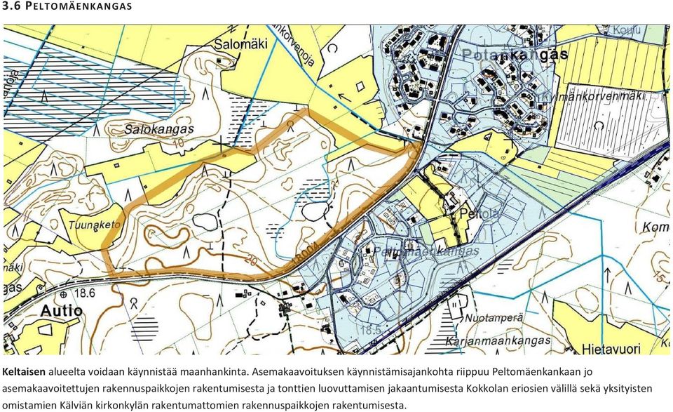 rakennuspaikkojen rakentumisesta ja tonttien luovuttamisen jakaantumisesta Kokkolan