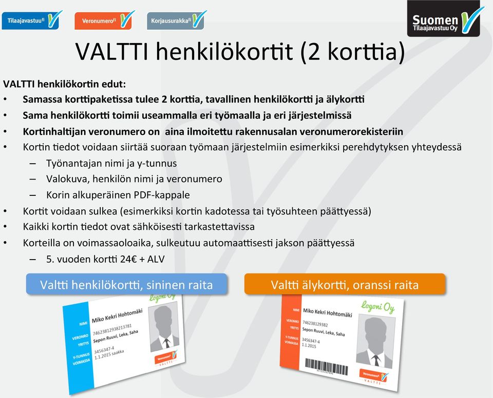 Työnantajan nimi ja y- tunnus Valokuva, henkilön nimi ja veronumero Korin alkuperäinen PDF- kappale KorHt voidaan sulkea (esimerkiksi korhn kadotessa tai työsuhteen pää@yessä) Kaikki