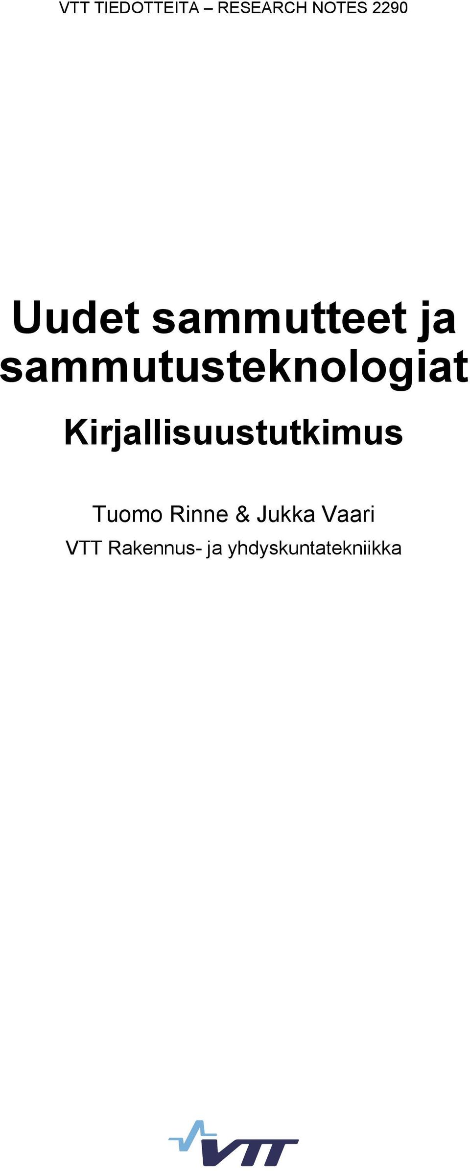 Kirjallisuustutkimus Tuomo Rinne &