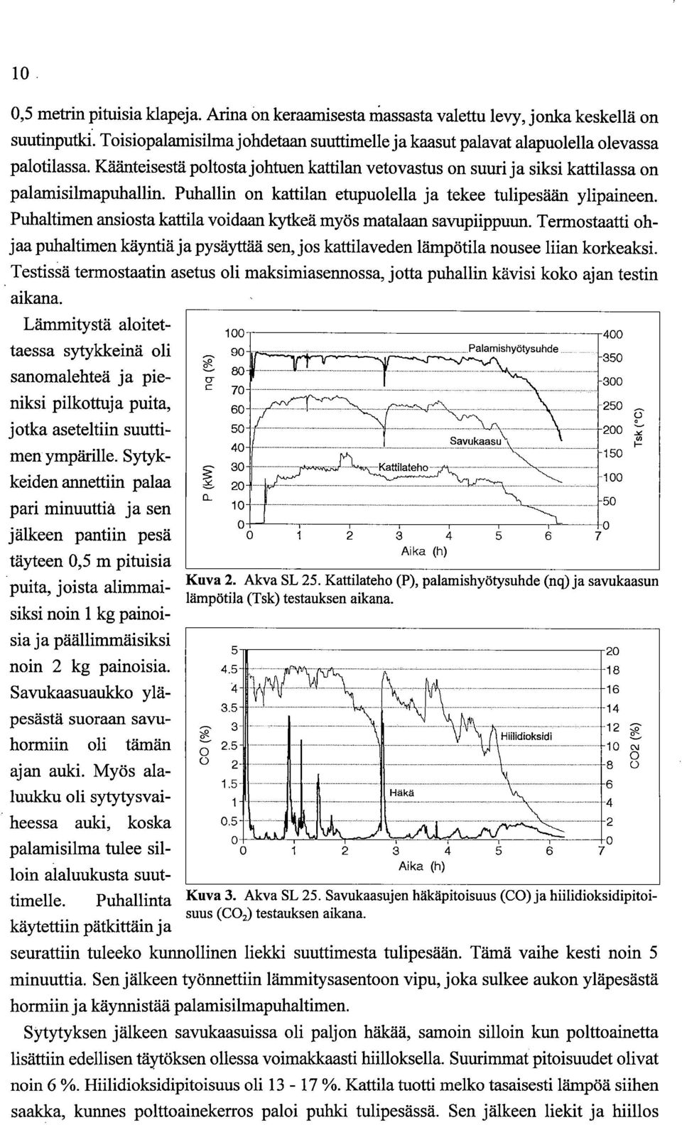 Puhaltimen ansiosta kattila voidaan kytkeä myös matalaan savupiippuun. Termostaatti ohjaa puhaltimen käyntiä ja pysäyttää sen, jos kattilaveden lämpötila nousee liian korkeaksi.