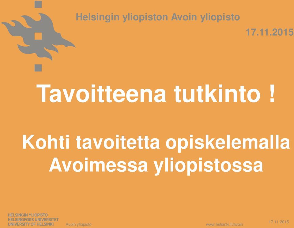 Kohti tavoitetta