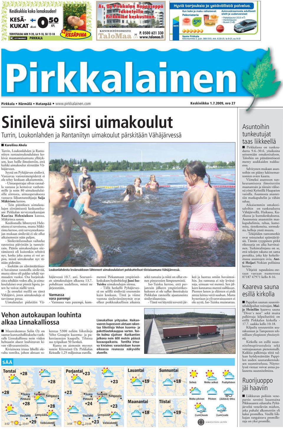 Pirkkala +28 Vesilahti +29 Tampere Kangasala Lempäälä Maanrakennus Sulin Oy on saanut kunnanhallitukselta vuokralle Linnakalliossa noin viiden hehtaarin alueet louhittavan kiven välivarastointiin.