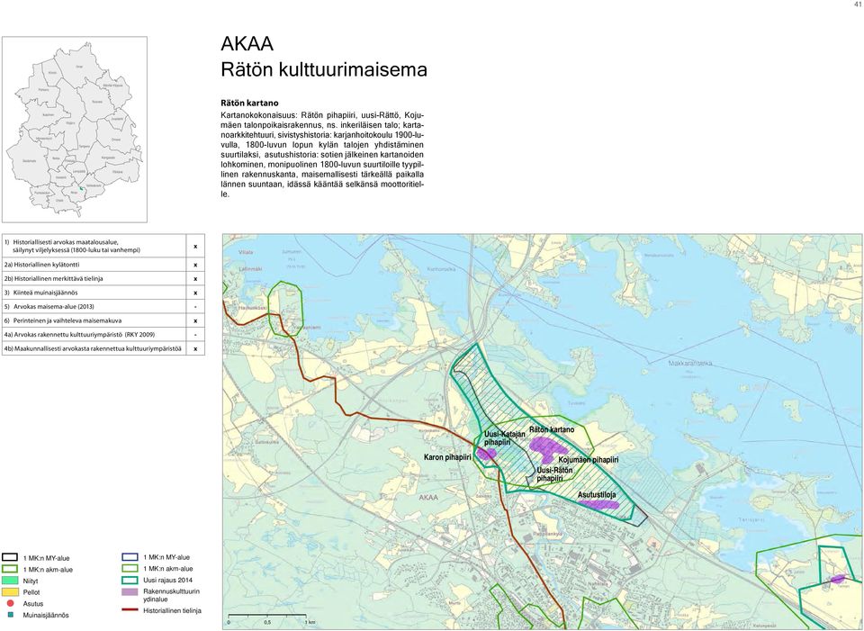 inkeriläisen talo; kartanoarkkitehtuuri, sivistyshistoria: karjanhoitokoulu 1900-luvulla, 1800-luvun lopun kylän talojen yhdistäminen suurtilaksi, asutushistoria: sotien jälkeinen kartanoiden