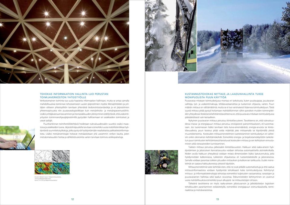 Metsäyhtiöiden ja yrittäjien väliseen yhteistyöhön tarvitaan yhtenäisiä tiedonsiirtostandardeja ja eri järjestelmien yhteensopivuutta niin puutavaralogistiikkaan kuin metsänhoito- ja