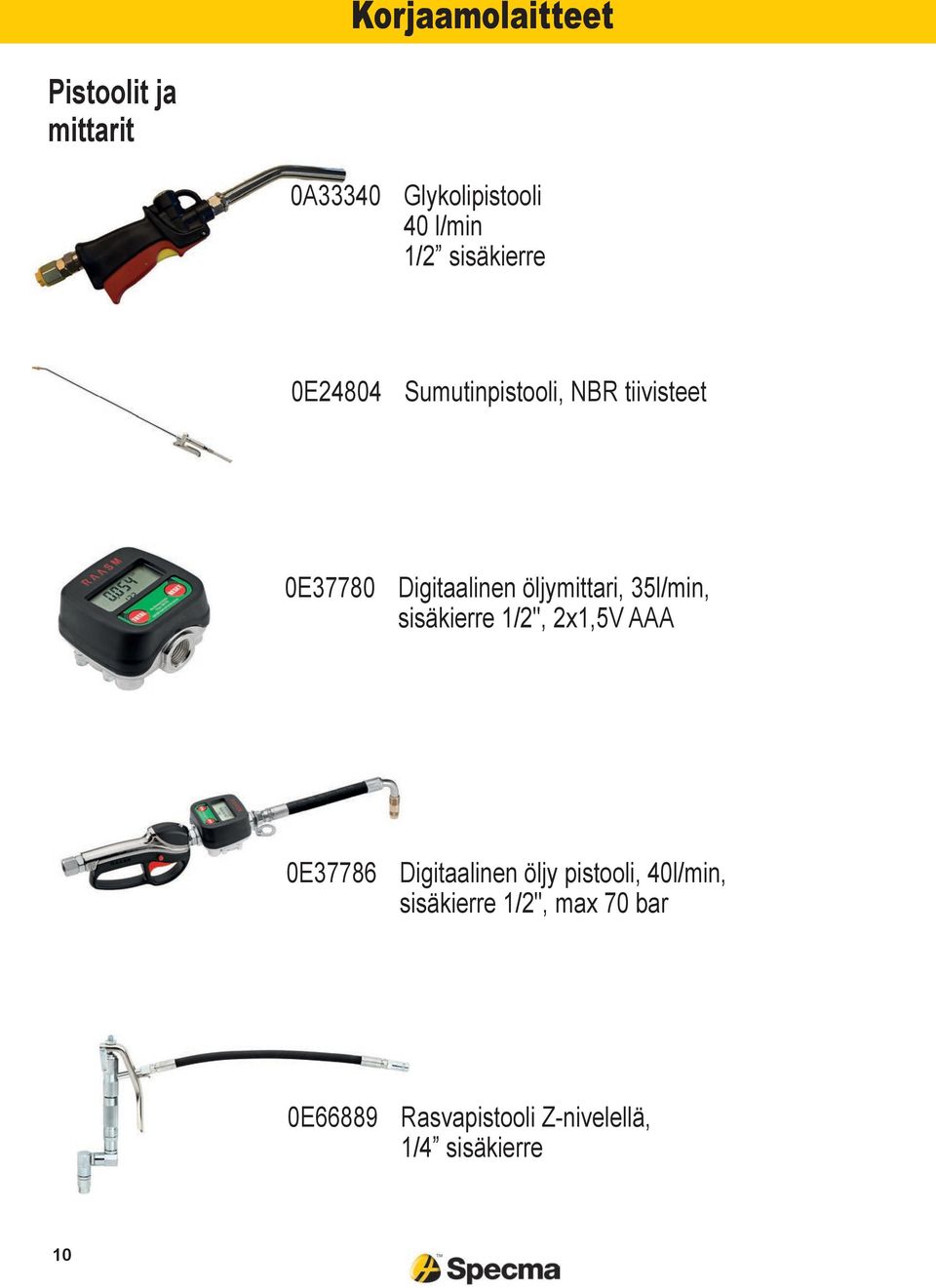 öljymittari, 35l/min, sisäkierre 1/2", 2x1,5V AAA 0E37786 Digitaalinen öljy