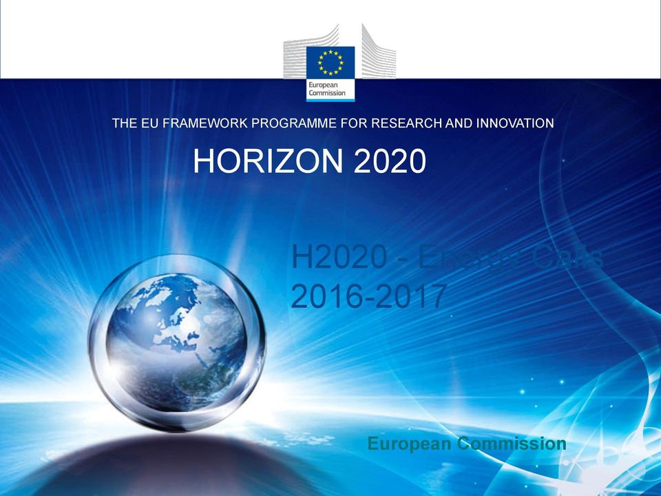 HORIZON 2020 H2020 - Energy
