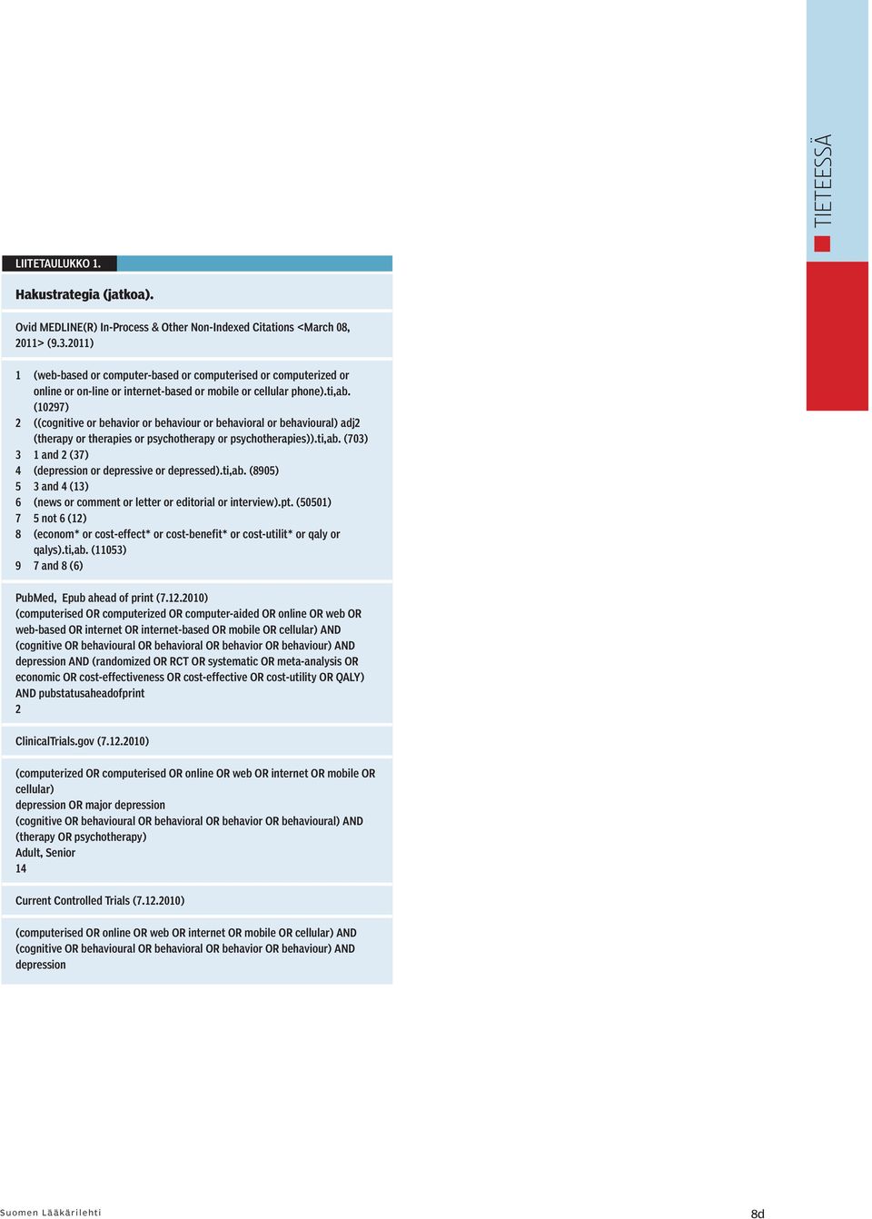 (10297) 2 ((cognitive or behavior or behaviour or behavioral or behavioural) adj2 (therapy or therapies or psychotherapy or psychotherapies)).ti,ab.