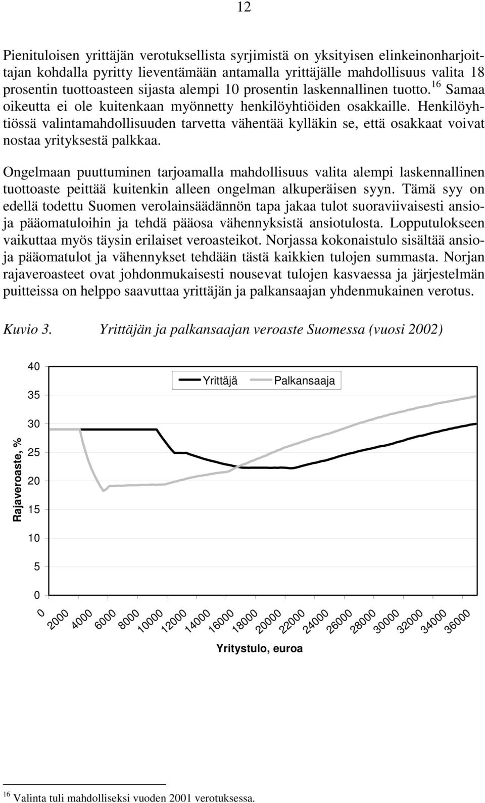 Henkilöyhtiössä valintamahdollisuuden tarvetta vähentää kylläkin se, että osakkaat voivat nostaa yrityksestä palkkaa.