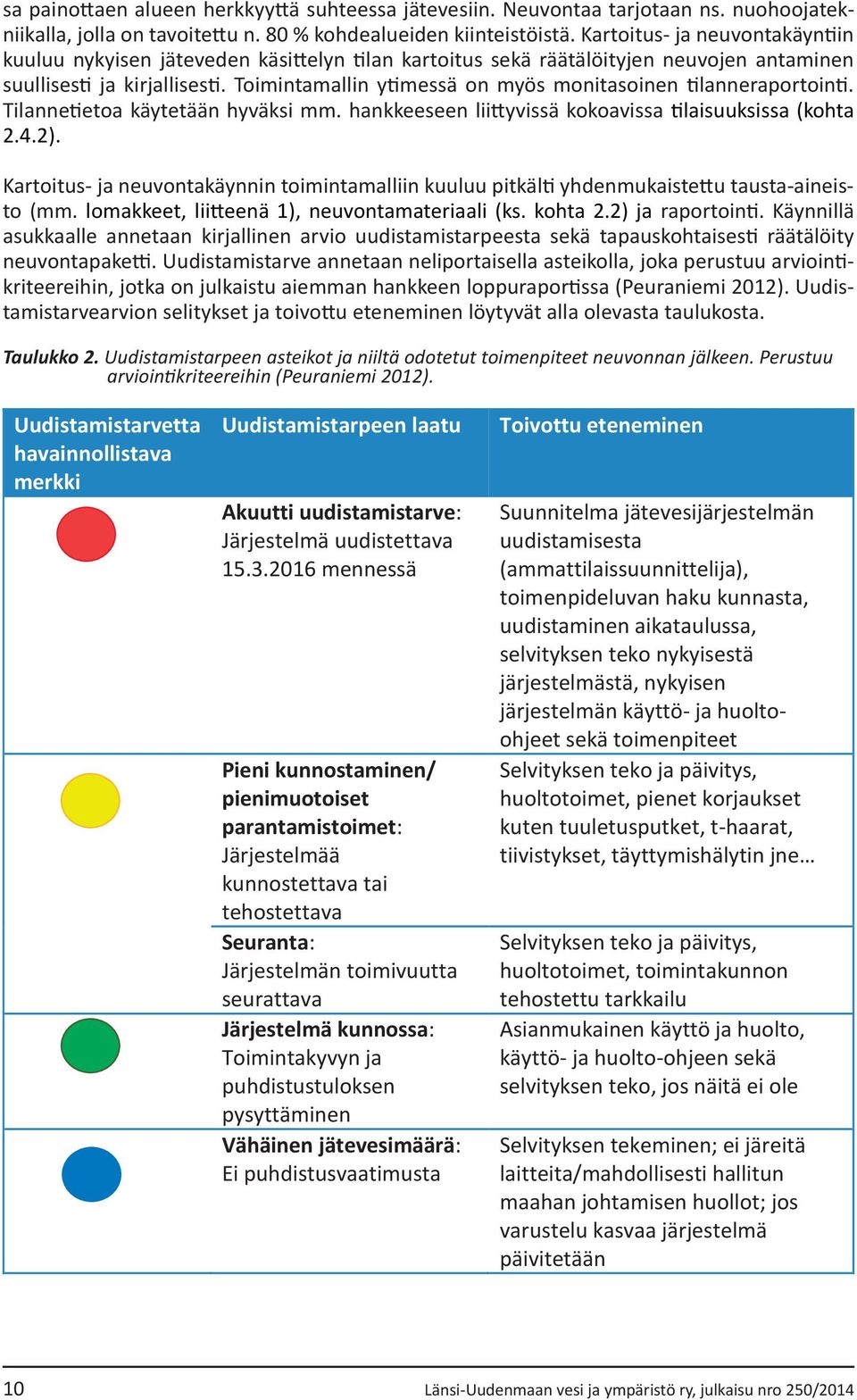 Toimintamallin ytimessä on myös monitasoinen tilanneraportointi. Tilannetietoa käytetään hyväksi mm. hankkeeseen liittyvissä kokoavissa tilaisuuksissa (kohta 2.4.2).