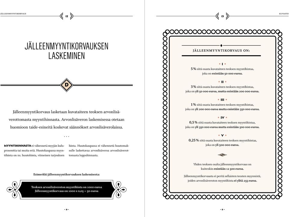 Arvonlisäveron laskemisessa otetaan huomioon taide-esineitä koskevat säännökset arvonlisäverolaissa.... hinta.