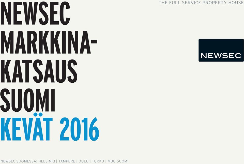 KATSAUS SUOMI KEVÄT 2016 NEWSEC