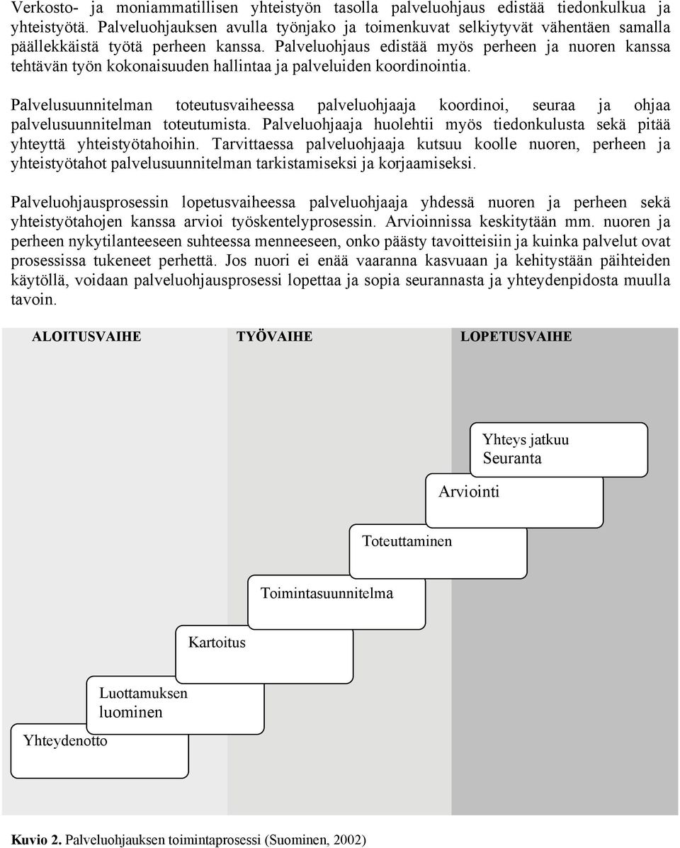 Palveluohjaus edistää myös perheen ja nuoren kanssa tehtävän työn kokonaisuuden hallintaa ja palveluiden koordinointia.