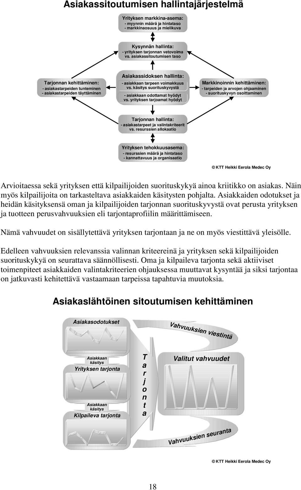 käsitys suorituskyvystä - asiakkaan odottamat hyödyt vs.
