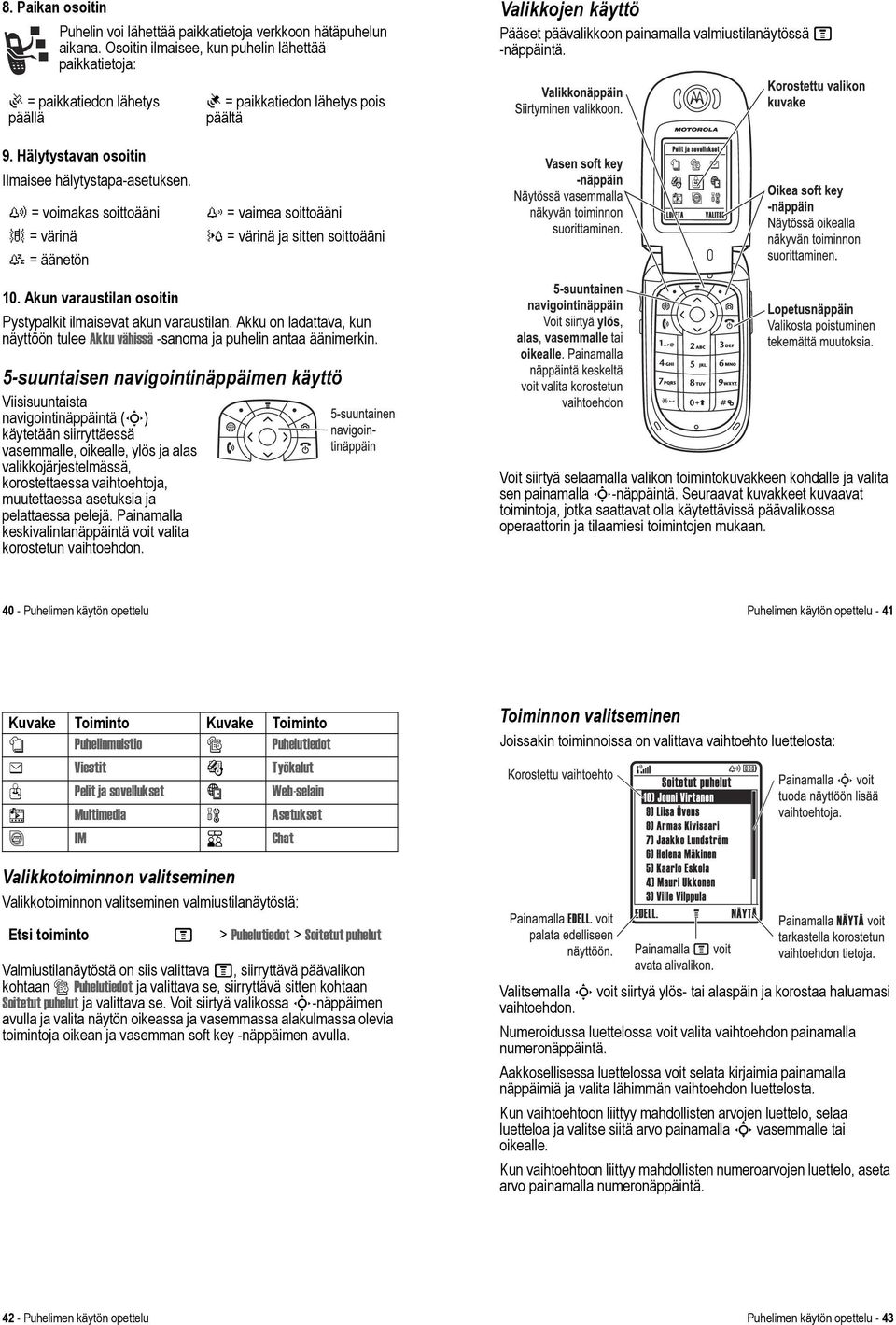 Ö = paikkatiedon lähetys päällä Ñ = paikkatiedon lähetys pois päältä 9. Hälytystavan osoitin Ilmaisee hälytystapa-asetuksen.