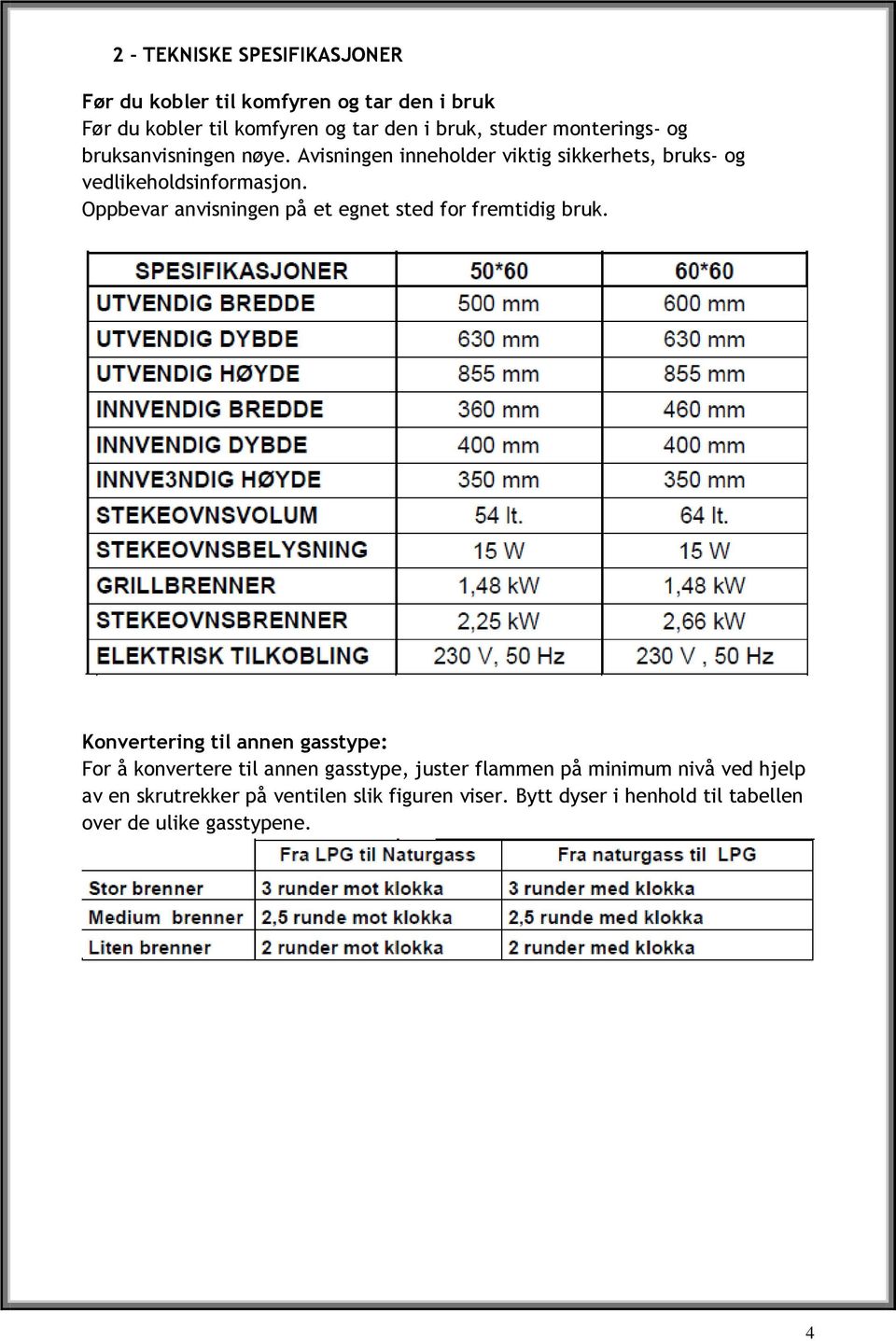 Oppbevar anvisningen på et egnet sted for fremtidig bruk.