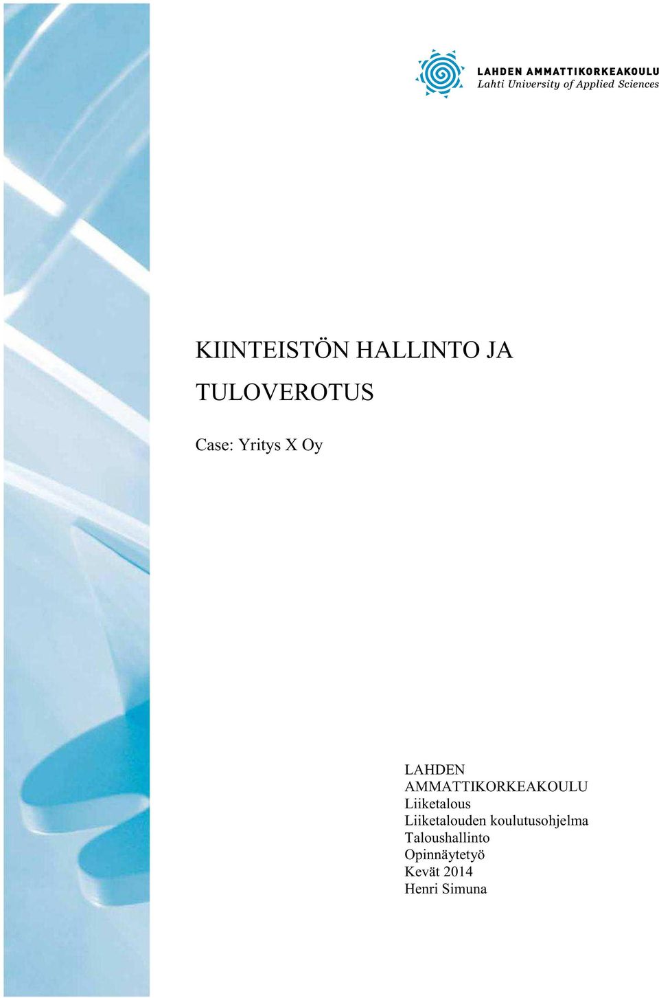 Liiketalous Liiketalouden koulutusohjelma